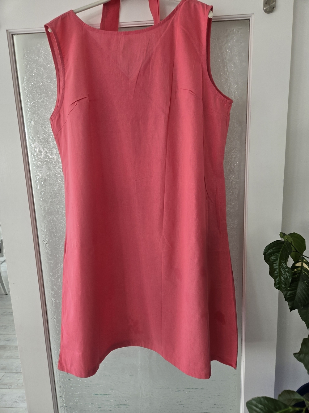 Sleeveless Pink Shift Dress - Women's Casual A-Line With Belt
